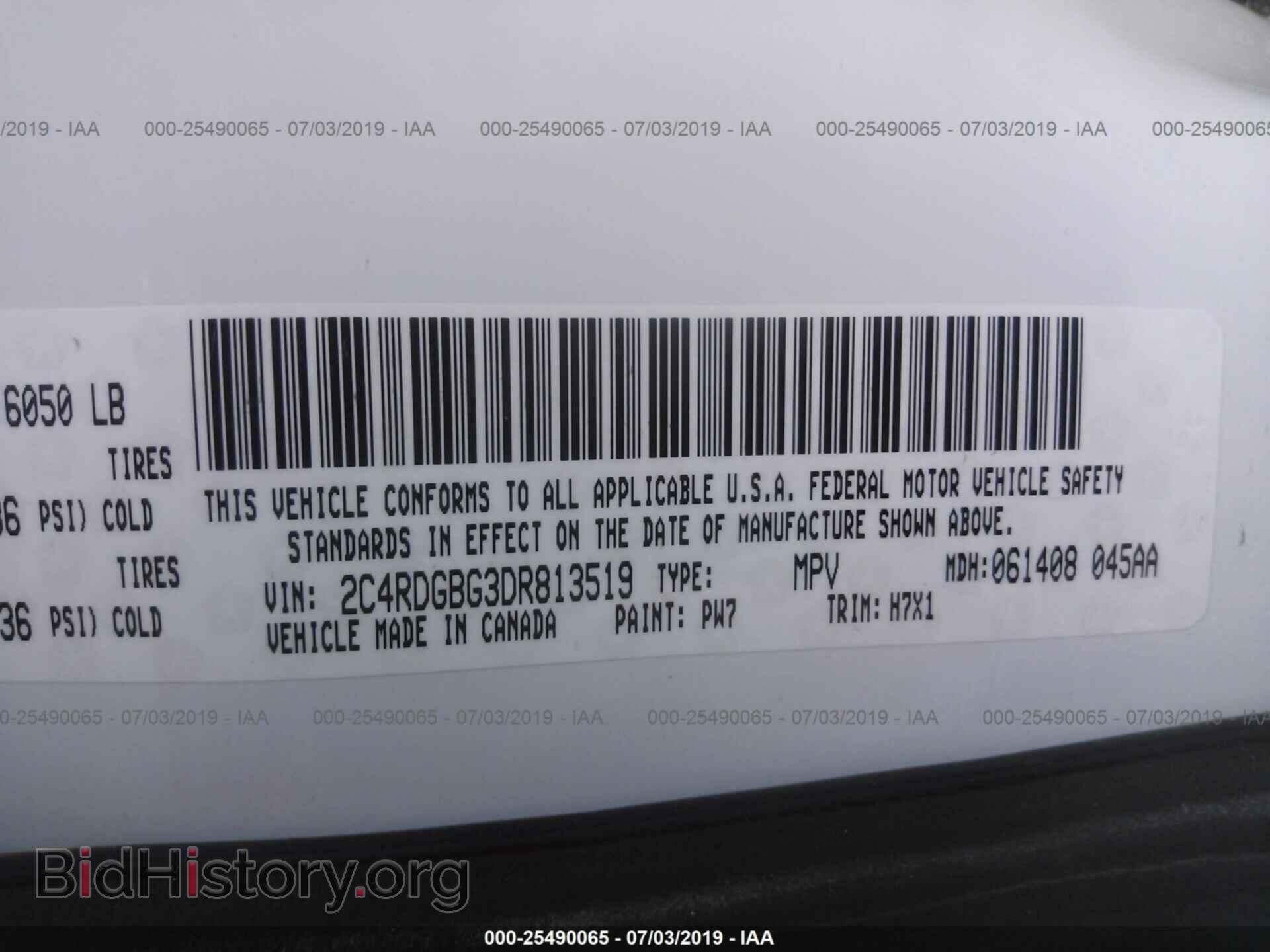 2013 DODGE GRAND CARAVAN - VIN: 2C4RDGBG3DR813519 - Фото 9