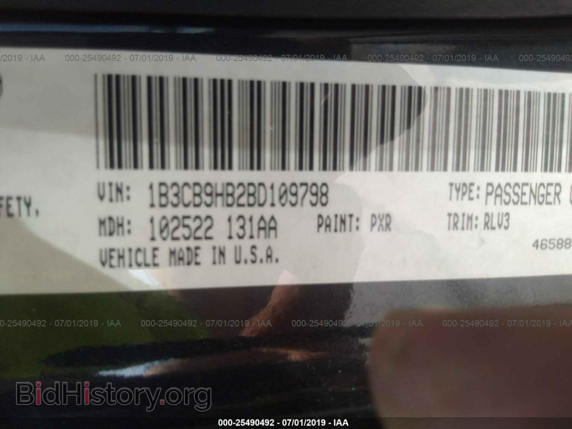 2011 DODGE CALIBER - VIN: 1B3CB9HB2BD109798 - Photo 9