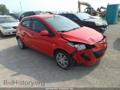2012 Mazda MAZDA2, красный — VIN JM1DE1KY4C0143260, IAAI