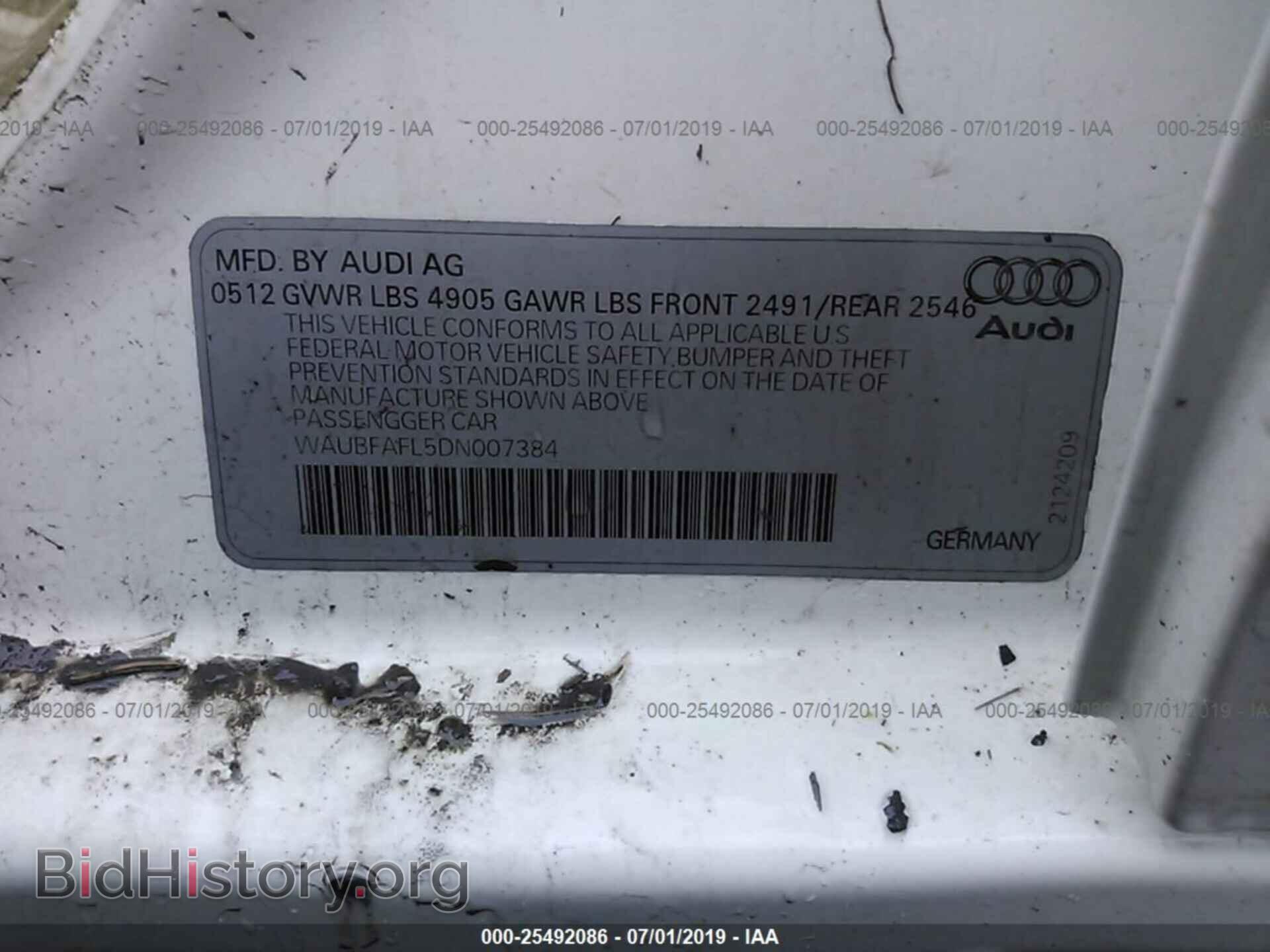 2013 AUDI A4 - VIN: WAUBFAFL5DN007384 - Photo 9