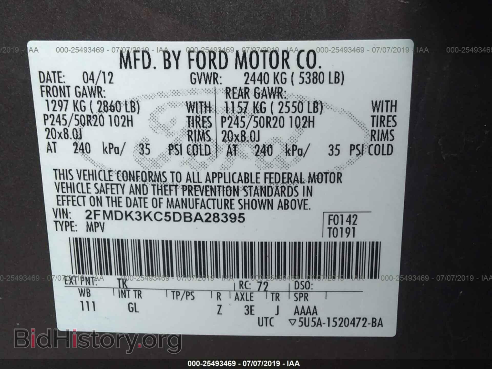 2013 FORD EDGE - VIN: 2FMDK3KC5DBA28395 - Photo 9