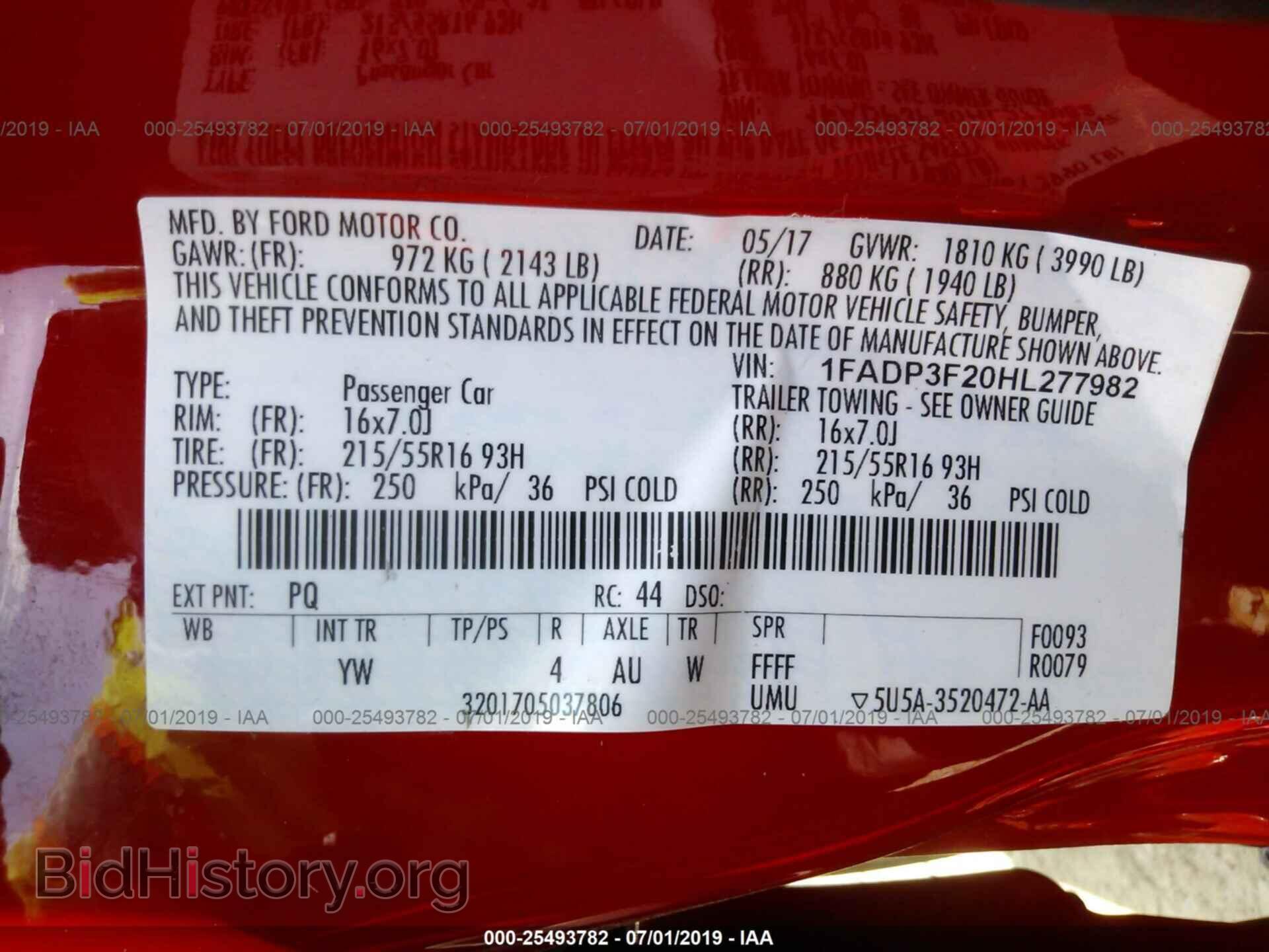 2017 FORD FOCUS - VIN: 1FADP3F20HL277982 - Фото 9