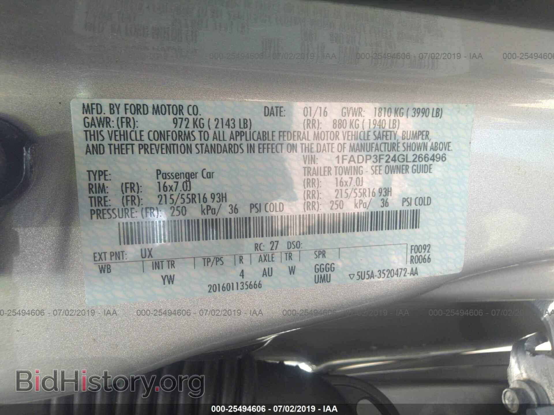 2016 FORD FOCUS - VIN: 1FADP3F24GL266496 - Фото 9