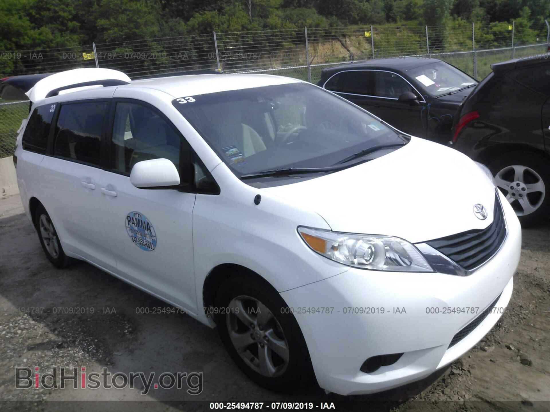 Фотография 5TDKK3DCXBS023522 - TOYOTA SIENNA 2011