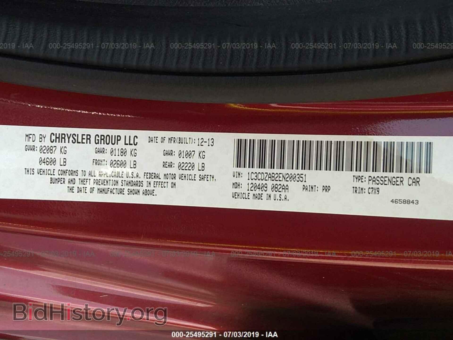2014 DODGE AVENGER - VIN: 1C3CDZAB2EN200351 - Фото 9