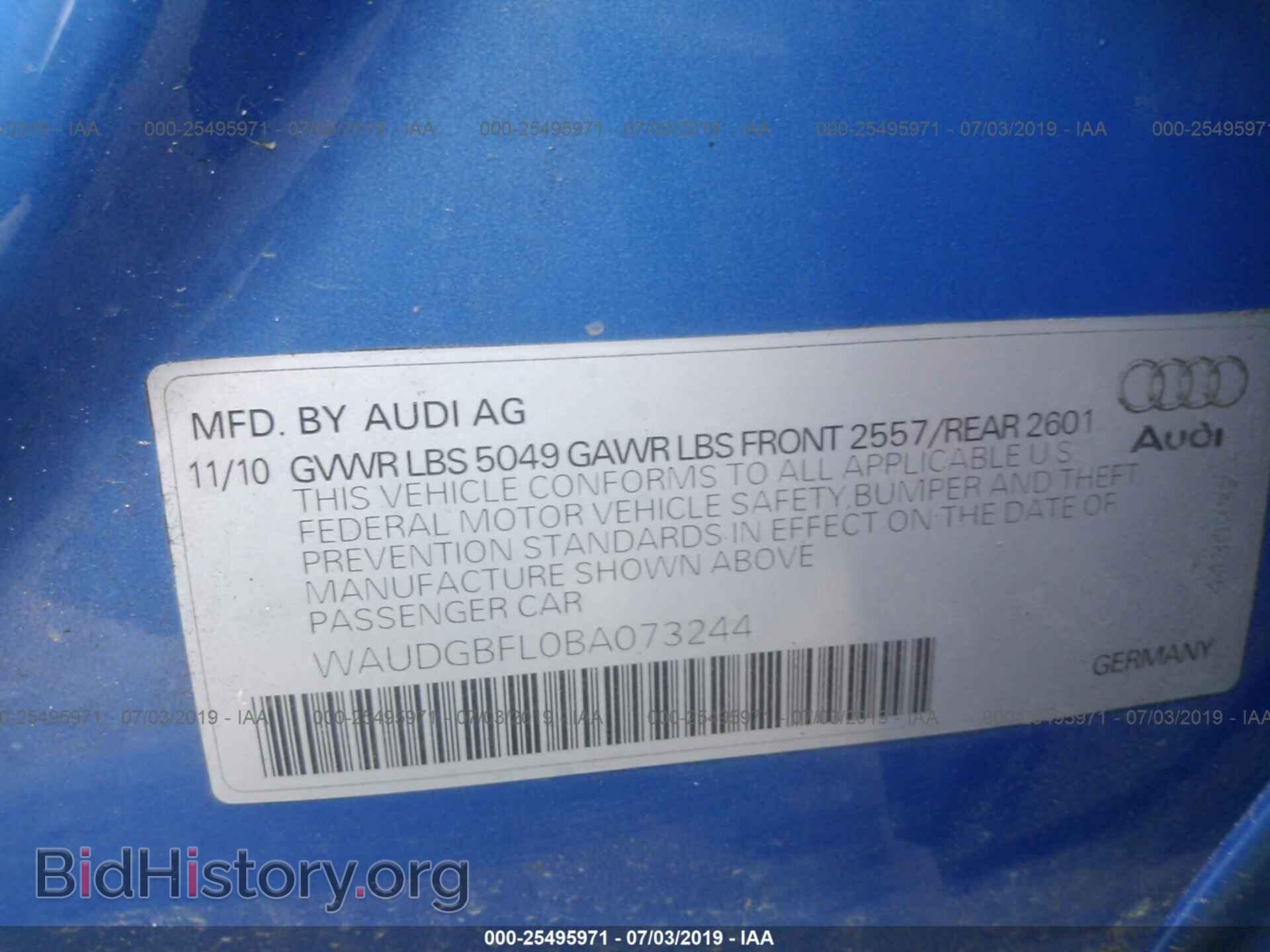 2011 AUDI S4 - VIN: WAUDGBFL0BA073244 - Фото 9