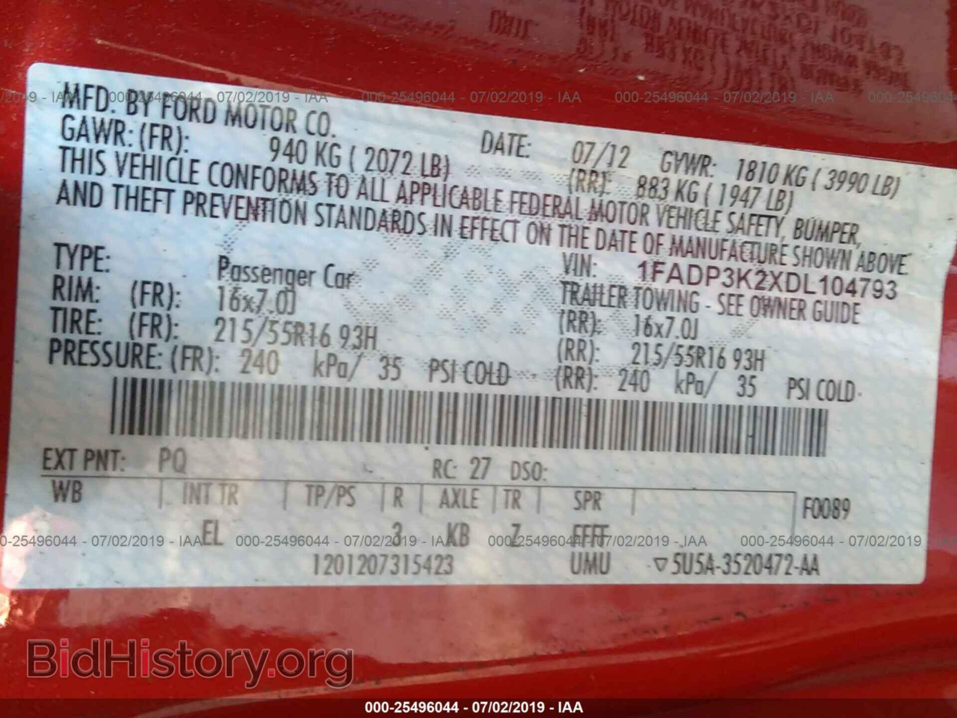 2013 FORD FOCUS - VIN: 1FADP3K2XDL104793 - Photo 9