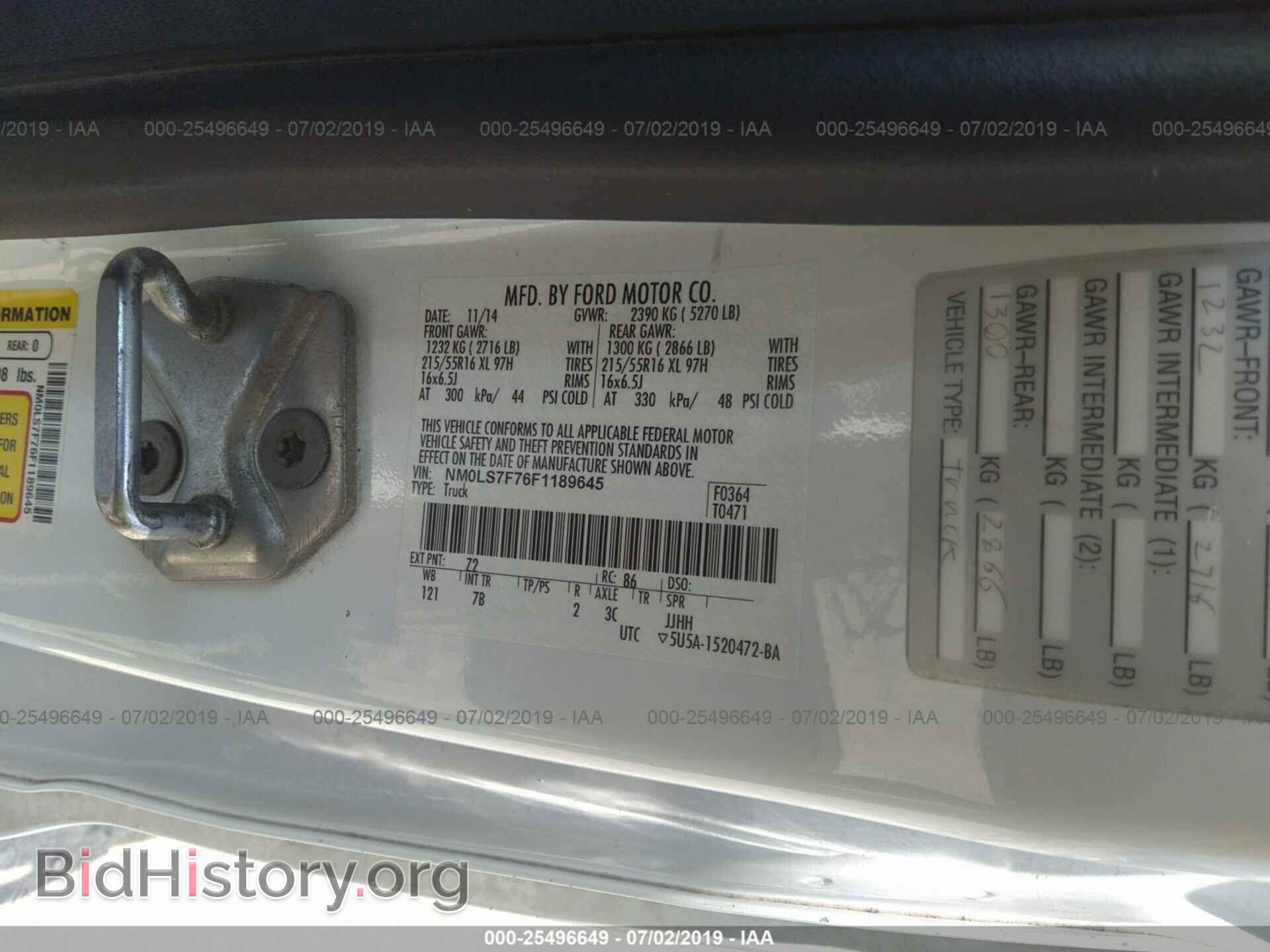 2015 FORD TRANSIT CONNECT - VIN: NM0LS7F76F1189645 - Фото 9