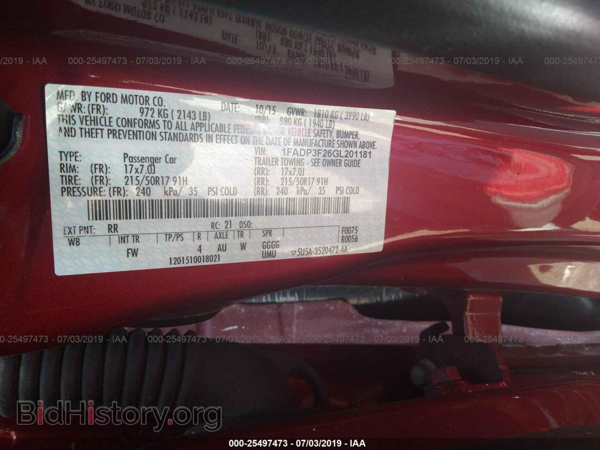 2016 FORD FOCUS - VIN: 1FADP3F26GL201181 - Photo 9