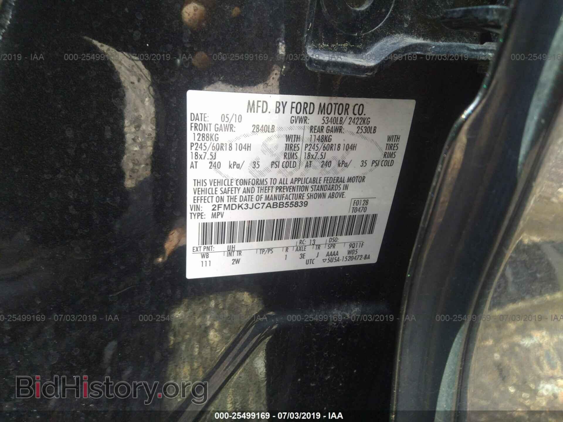 2010 FORD EDGE - VIN: 2FMDK3JC7ABB55839 - Photo 9