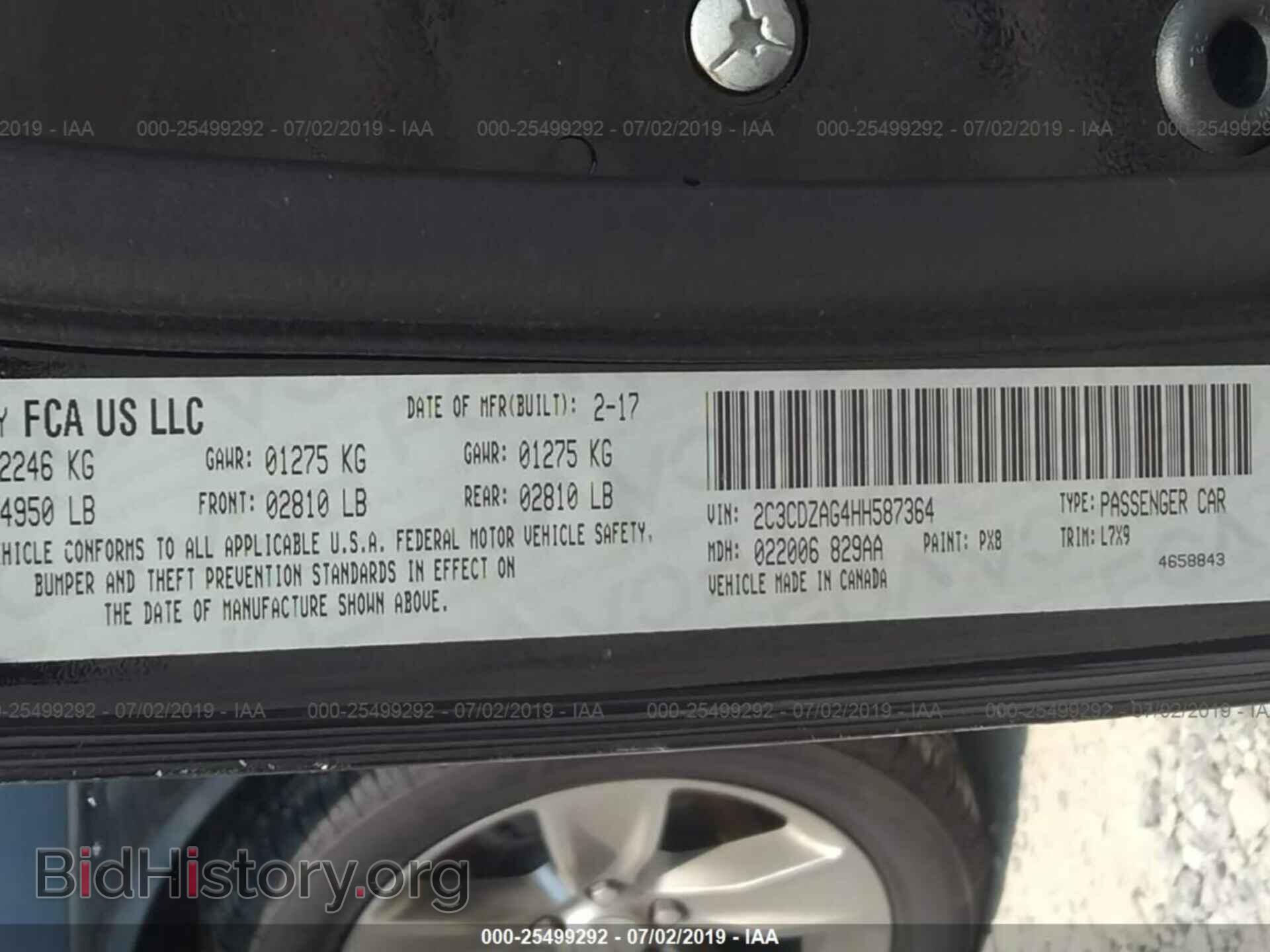 2017 DODGE CHALLENGER - VIN: 2C3CDZAG4HH587364 - Photo 9