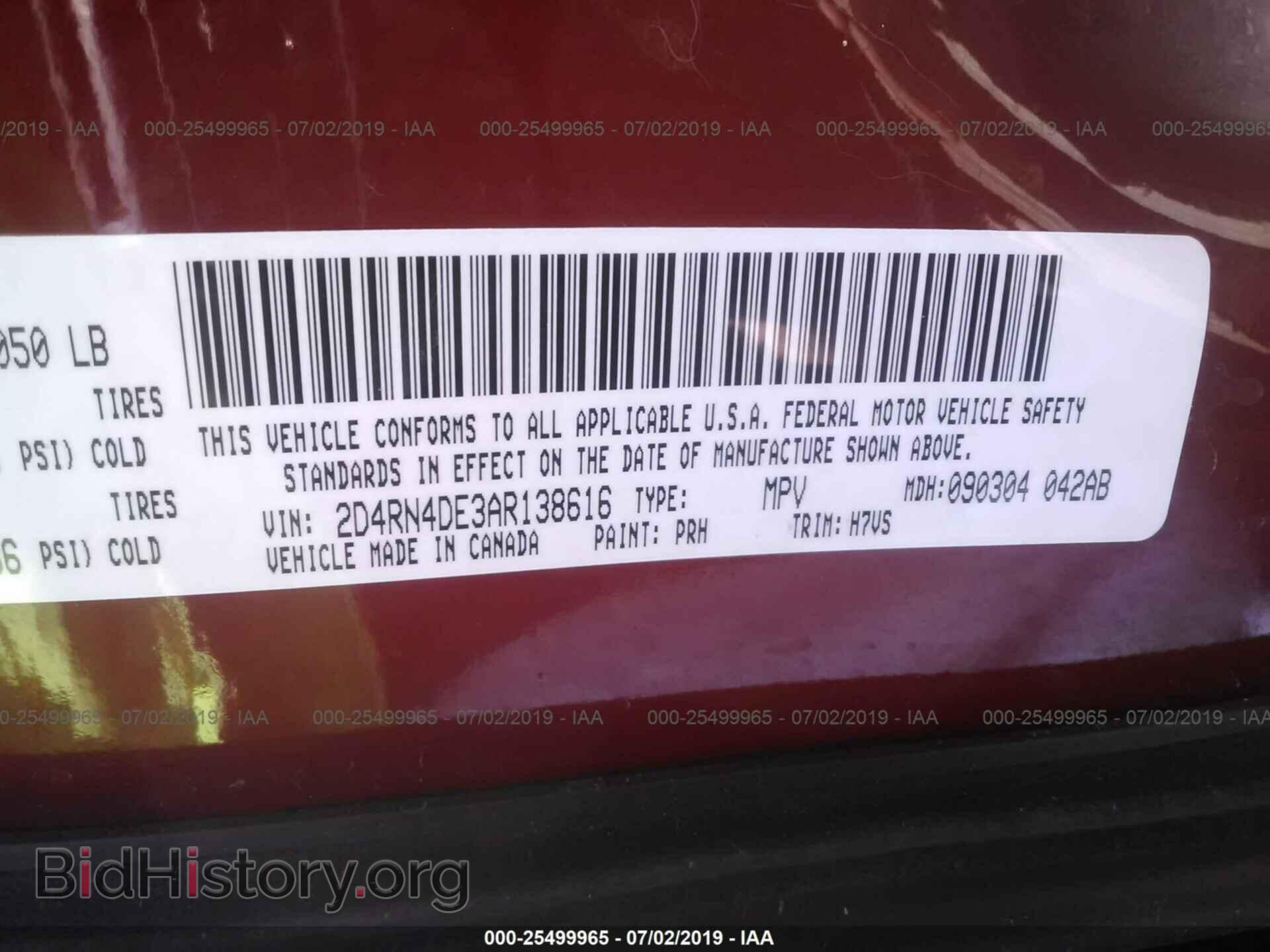 2010 DODGE GRAND CARAVAN - VIN: 2D4RN4DE3AR138616 - Photo 9