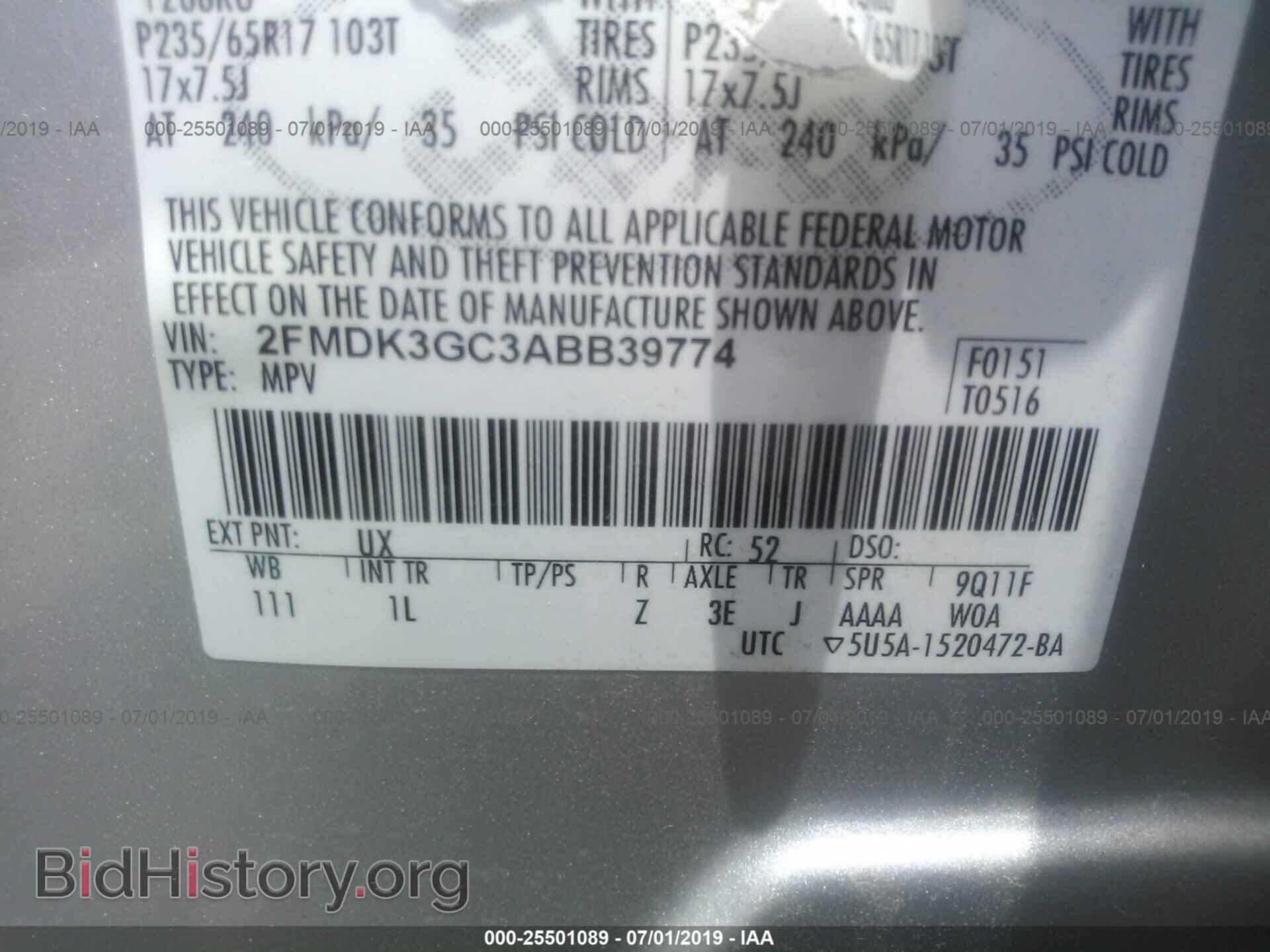 2010 FORD EDGE - VIN: 2FMDK3GC3ABB39774 - Photo 9