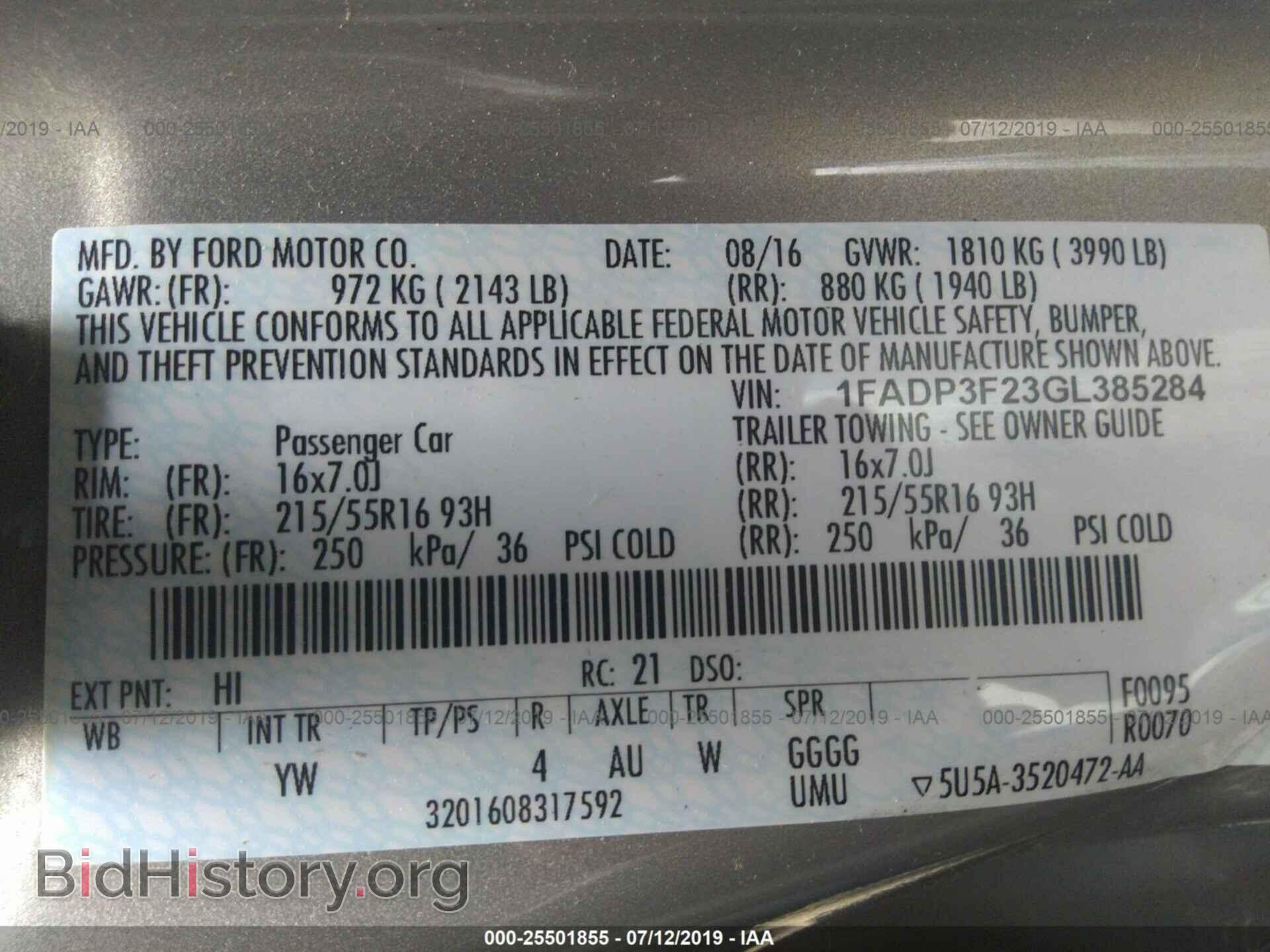 2016 FORD FOCUS - VIN: 1FADP3F23GL385284 - Photo 9