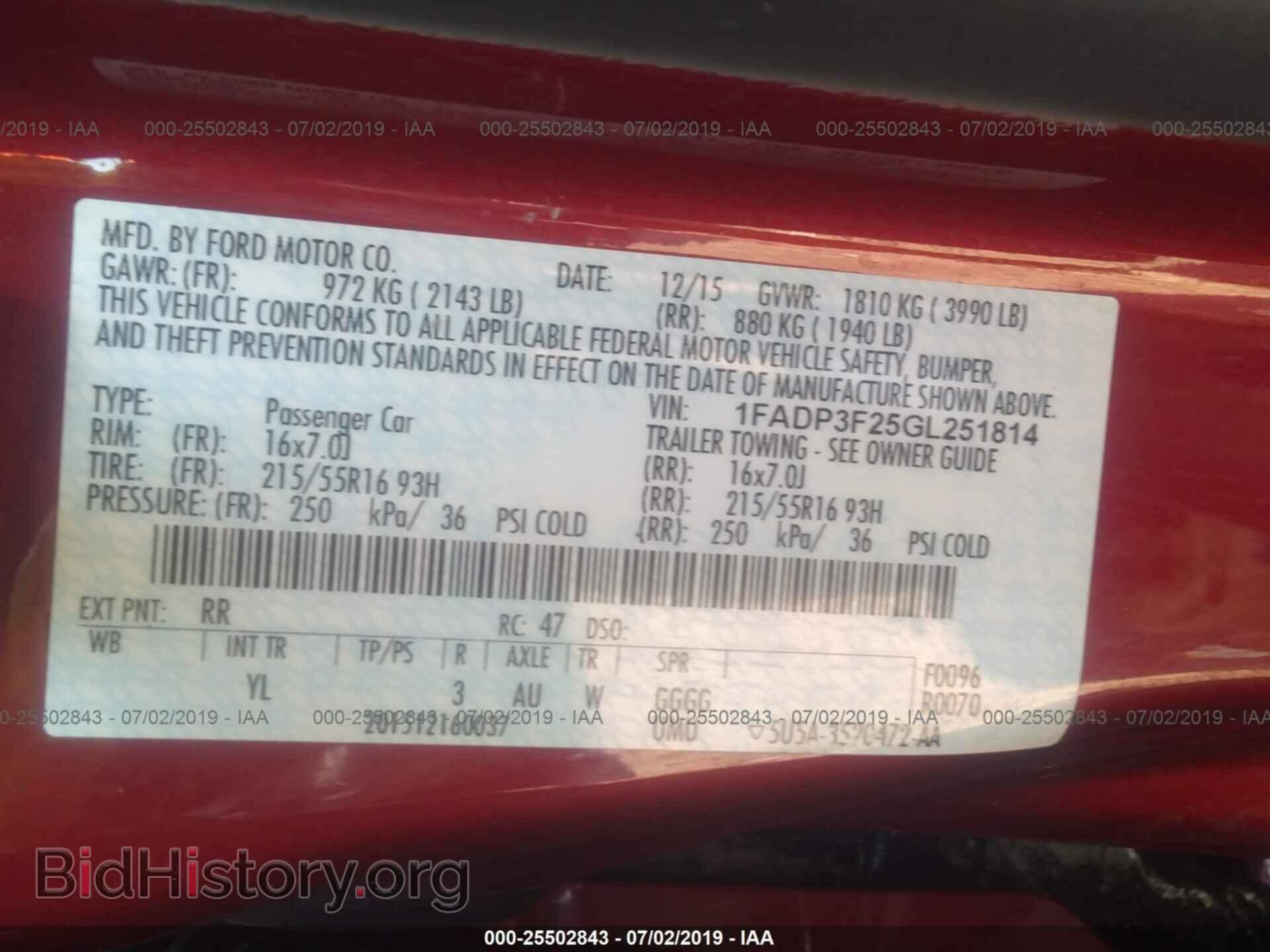 2016 FORD FOCUS - VIN: 1FADP3F25GL251814 - Photo 9