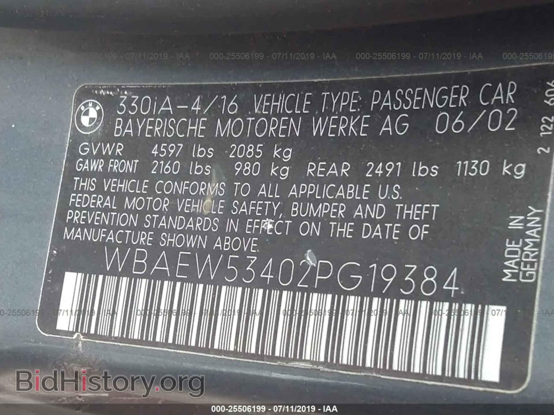 2002 BMW 330 - VIN: WBAEW53402PG19384 - Фото 9