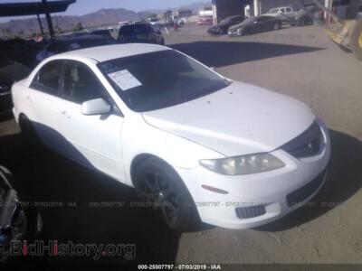 2006 Mazda 6 S, белый — VIN 1YVHP80D065M37115, IAAI