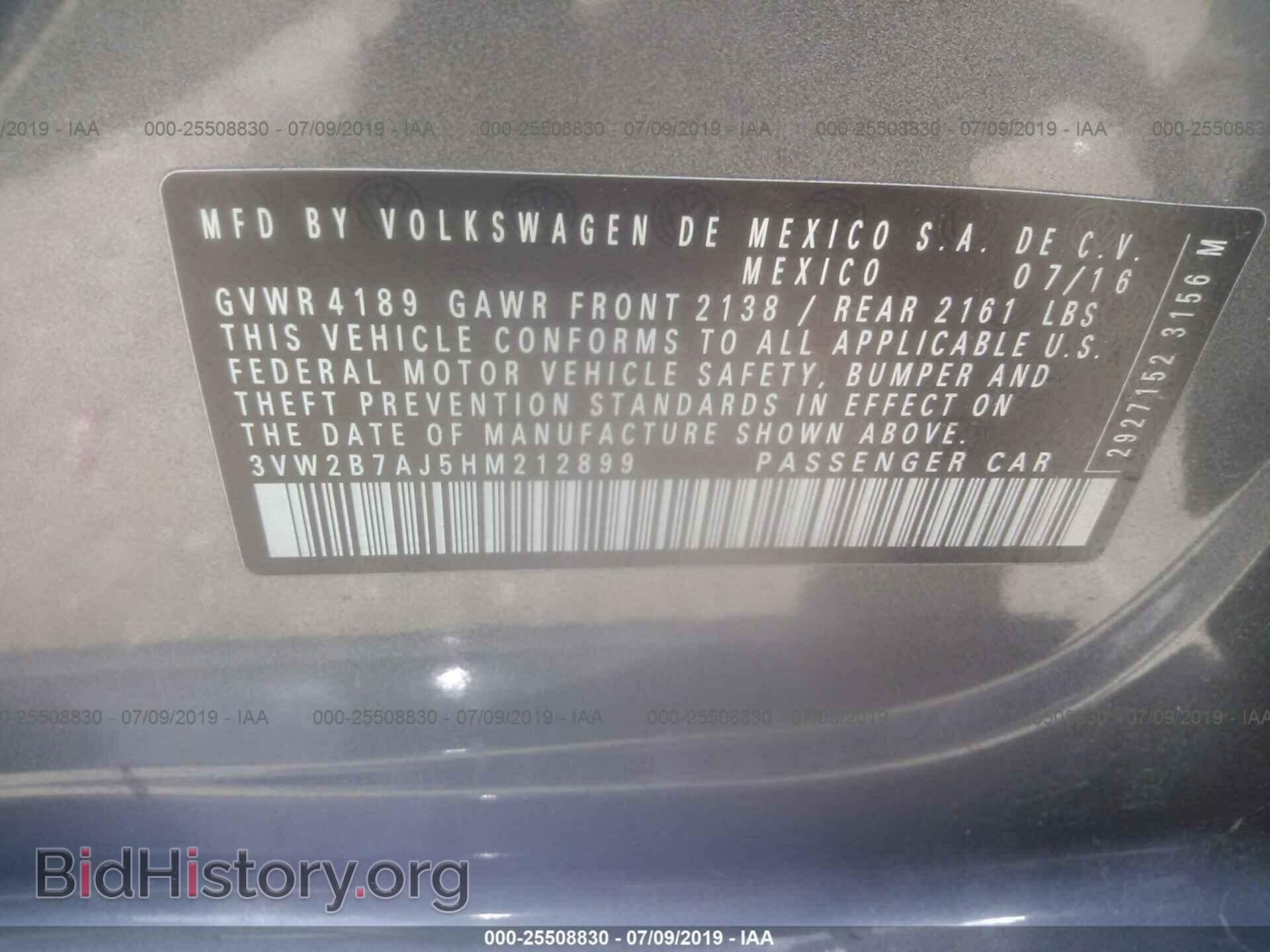 2017 VOLKSWAGEN JETTA - VIN: 3VW2B7AJ5HM212899 - Photo 9