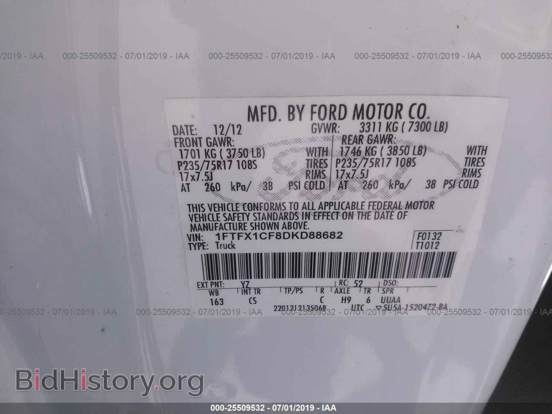 2013 FORD F150 - VIN: 1FTFX1CF8DKD88682 - Фото 9
