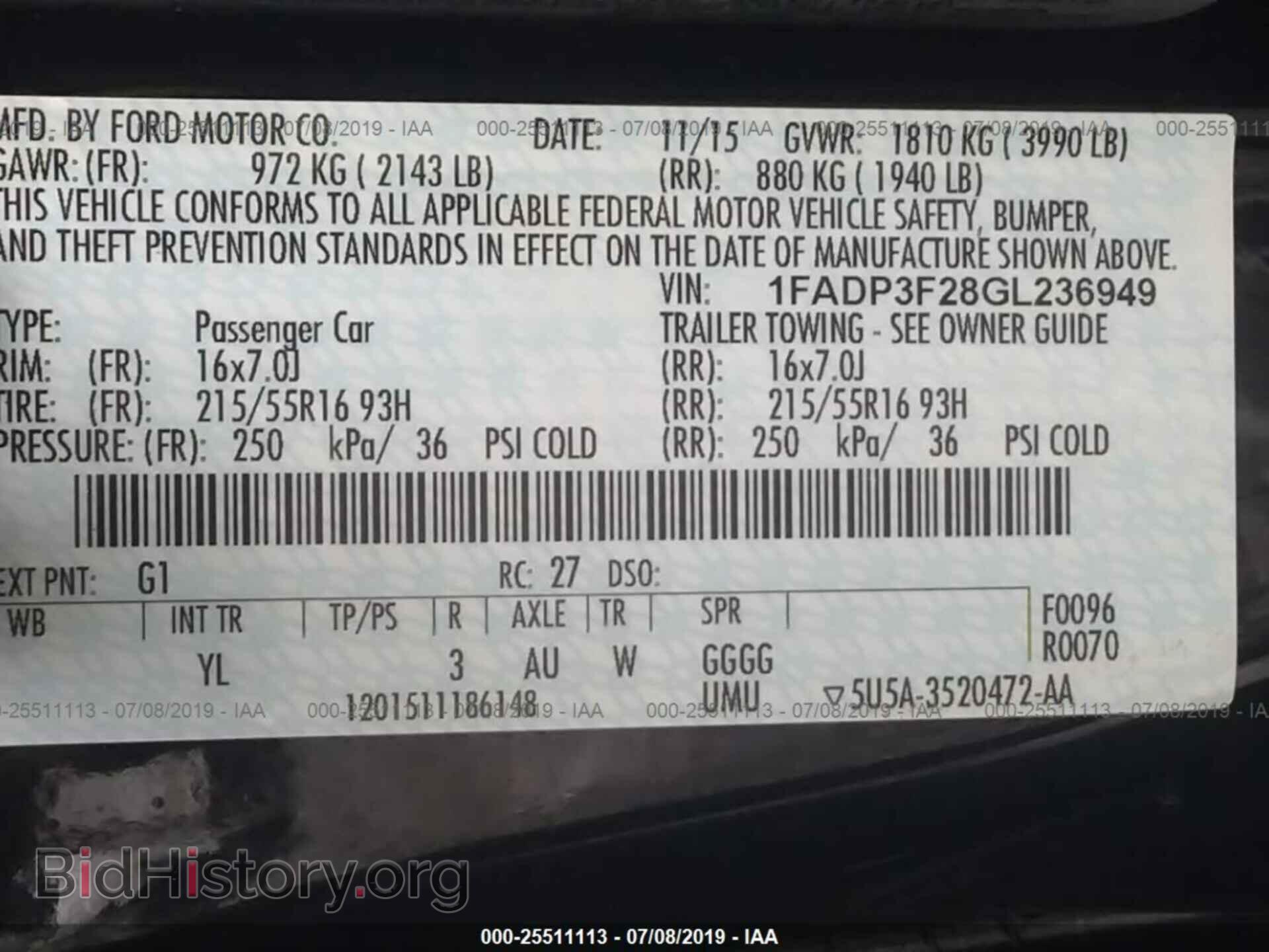 2016 FORD FOCUS - VIN: 1FADP3F28GL236949 - Photo 9