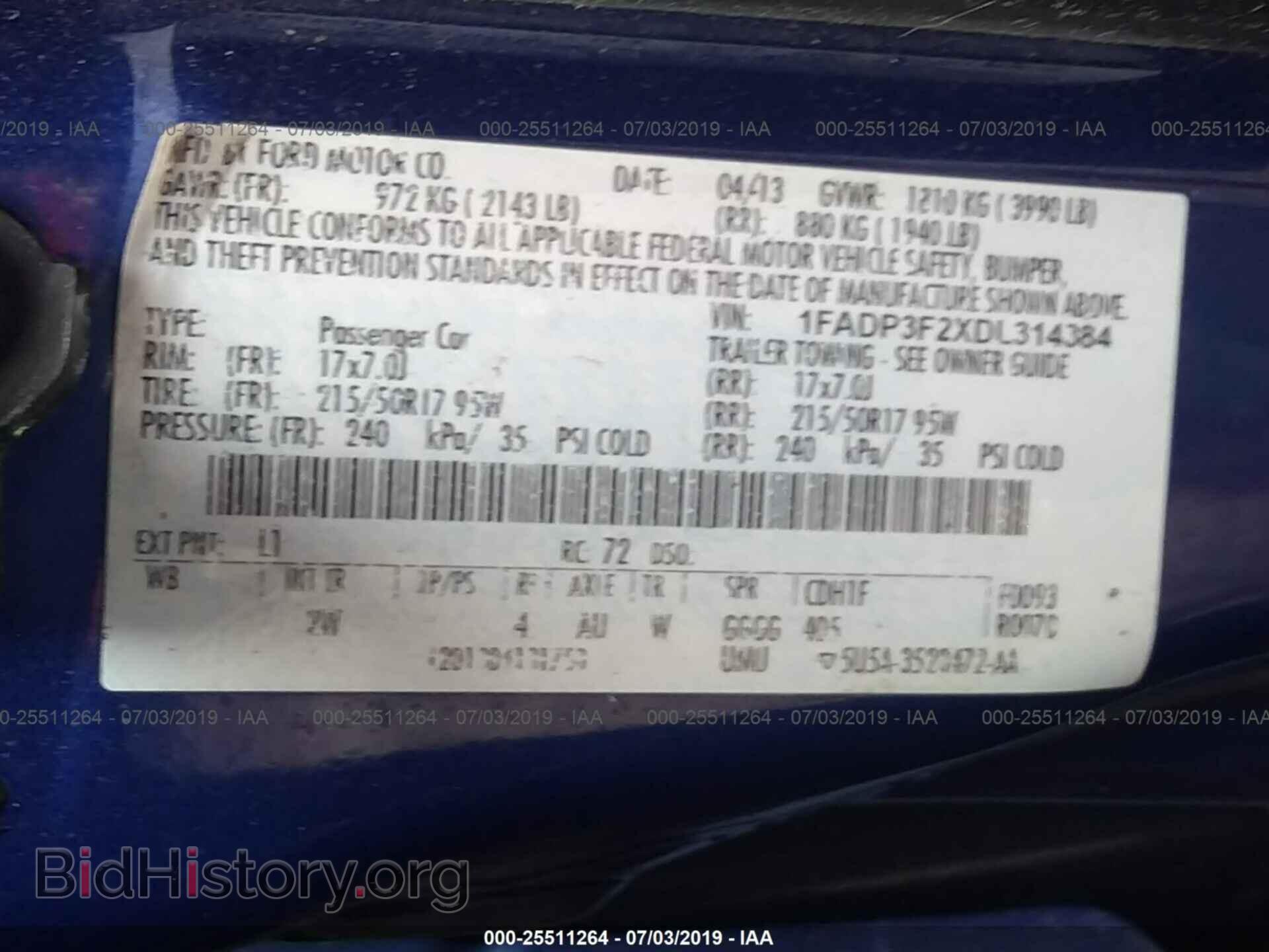 2013 FORD FOCUS - VIN: 1FADP3F2XDL314384 - Photo 9