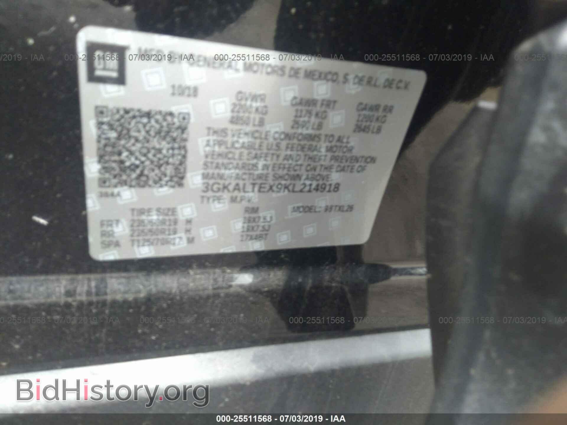 2019 GMC TERRAIN - VIN: 3GKALTEX9KL214918 - Photo 9