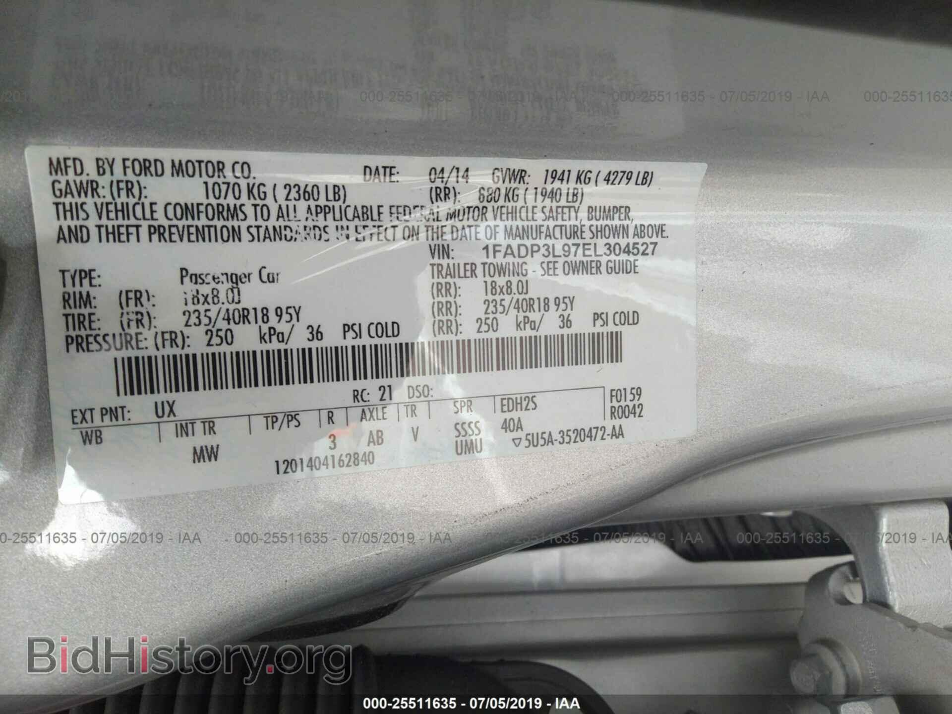 2014 FORD FOCUS - VIN: 1FADP3L97EL304527 - Photo 9