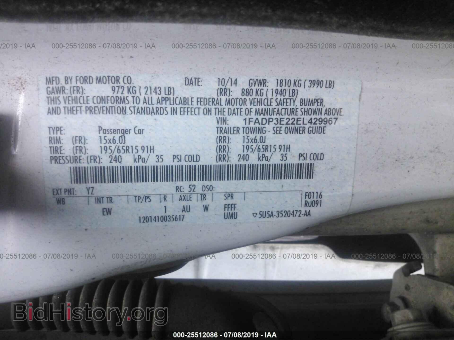 2014 FORD FOCUS - VIN: 1FADP3E22EL429967 - Photo 9