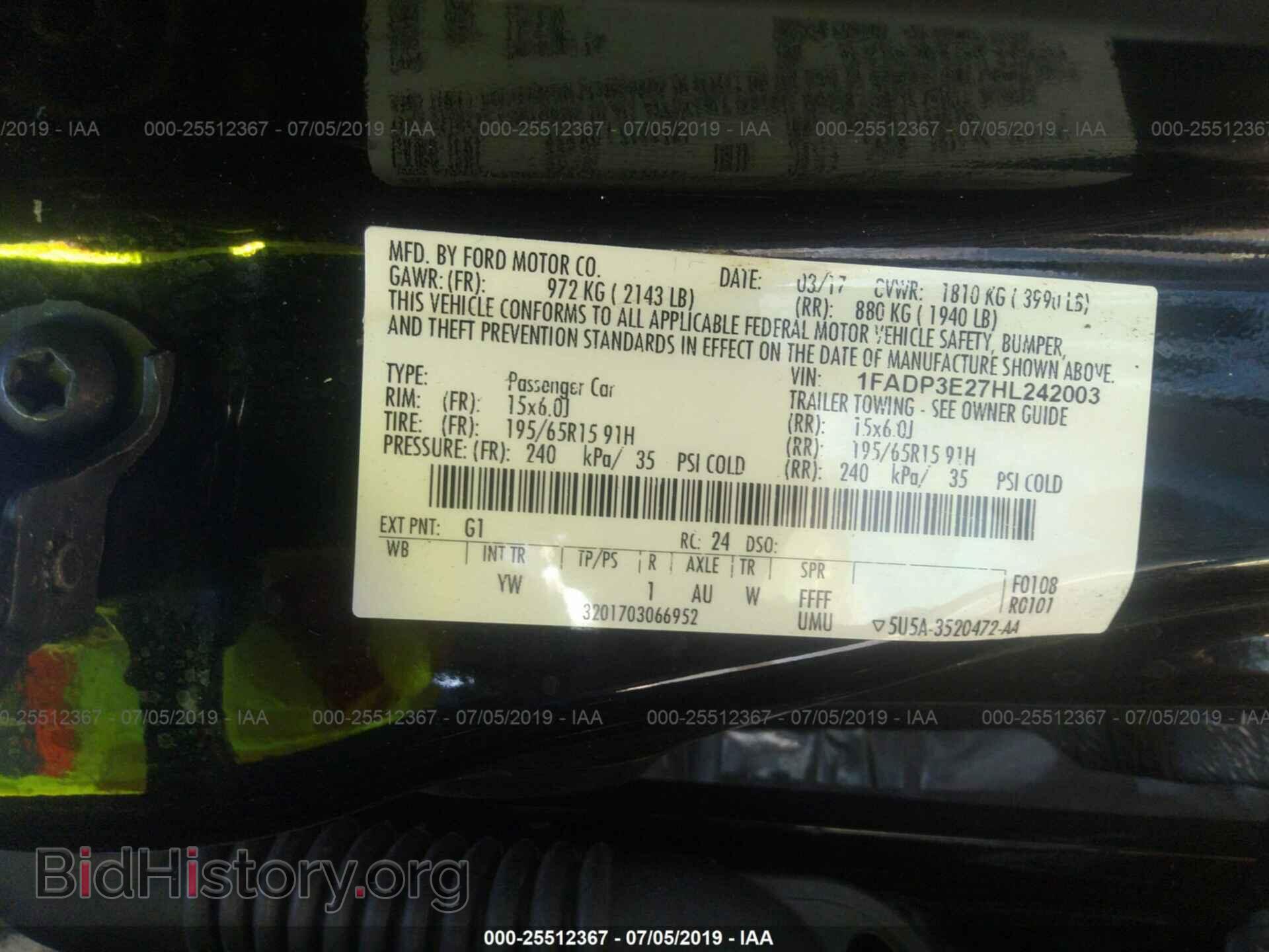 2017 FORD FOCUS - VIN: 1FADP3E27HL242003 - Photo 9