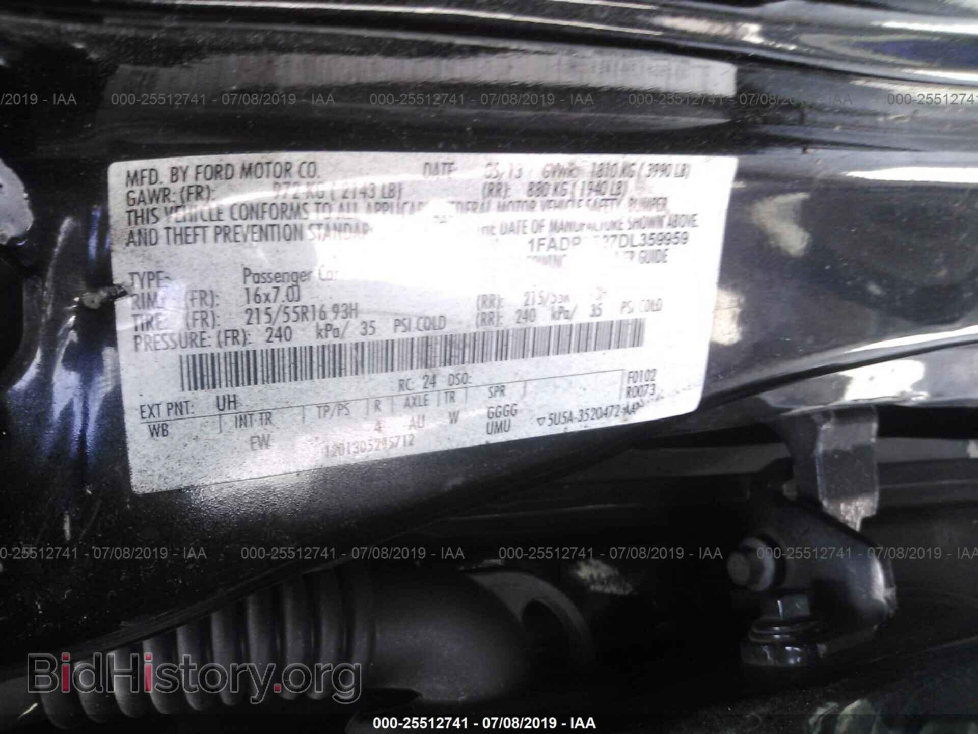 2013 FORD FOCUS - VIN: 1FADP3F27DL359959 - Фото 9