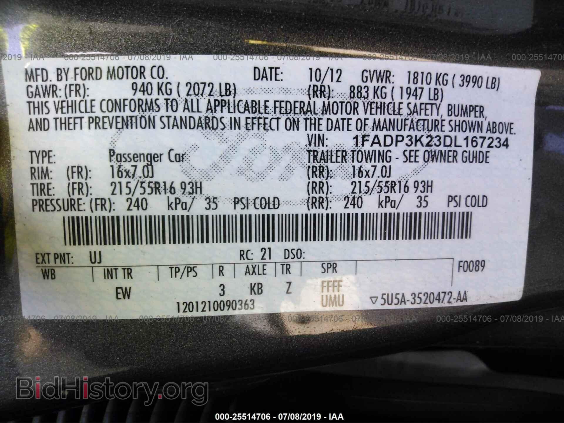 2013 FORD FOCUS - VIN: 1FADP3K23DL167234 - Photo 9