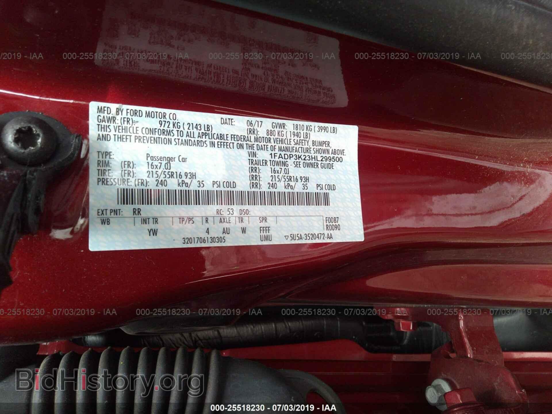 2017 FORD FOCUS - VIN: 1FADP3K23HL299500 - Фото 9