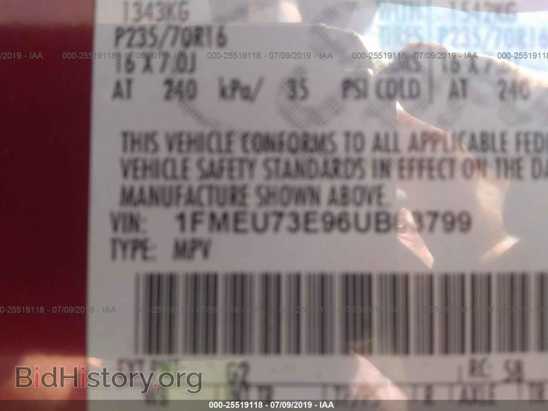 2006 FORD EXPLORER - VIN: 1FMEU73E96UB63799 - Photo 9