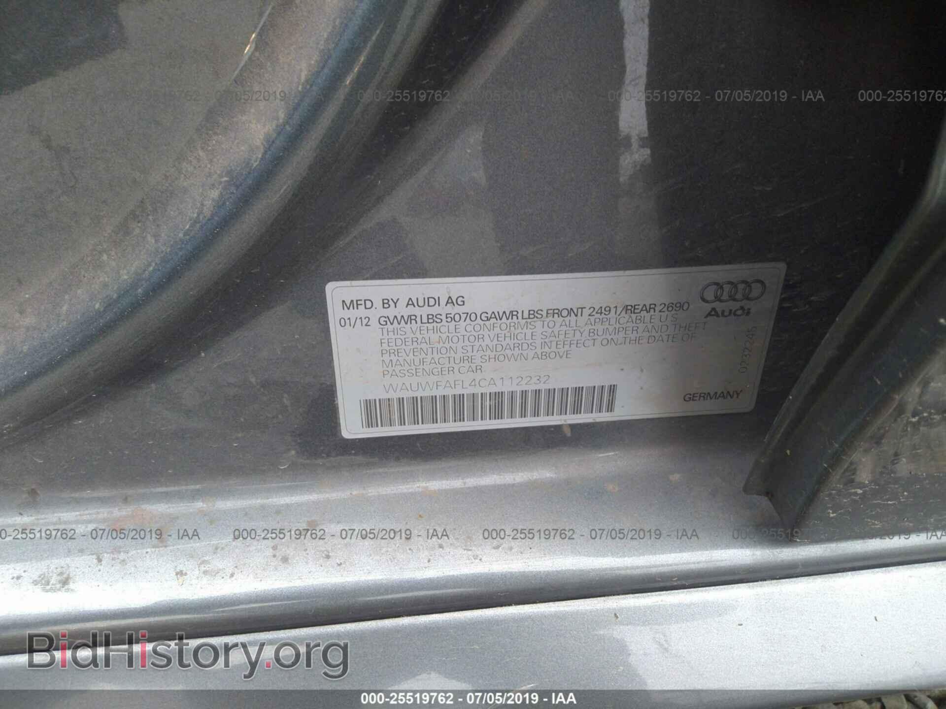2012 AUDI A4 - VIN: WAUWFAFL4CA112232 - Photo 9