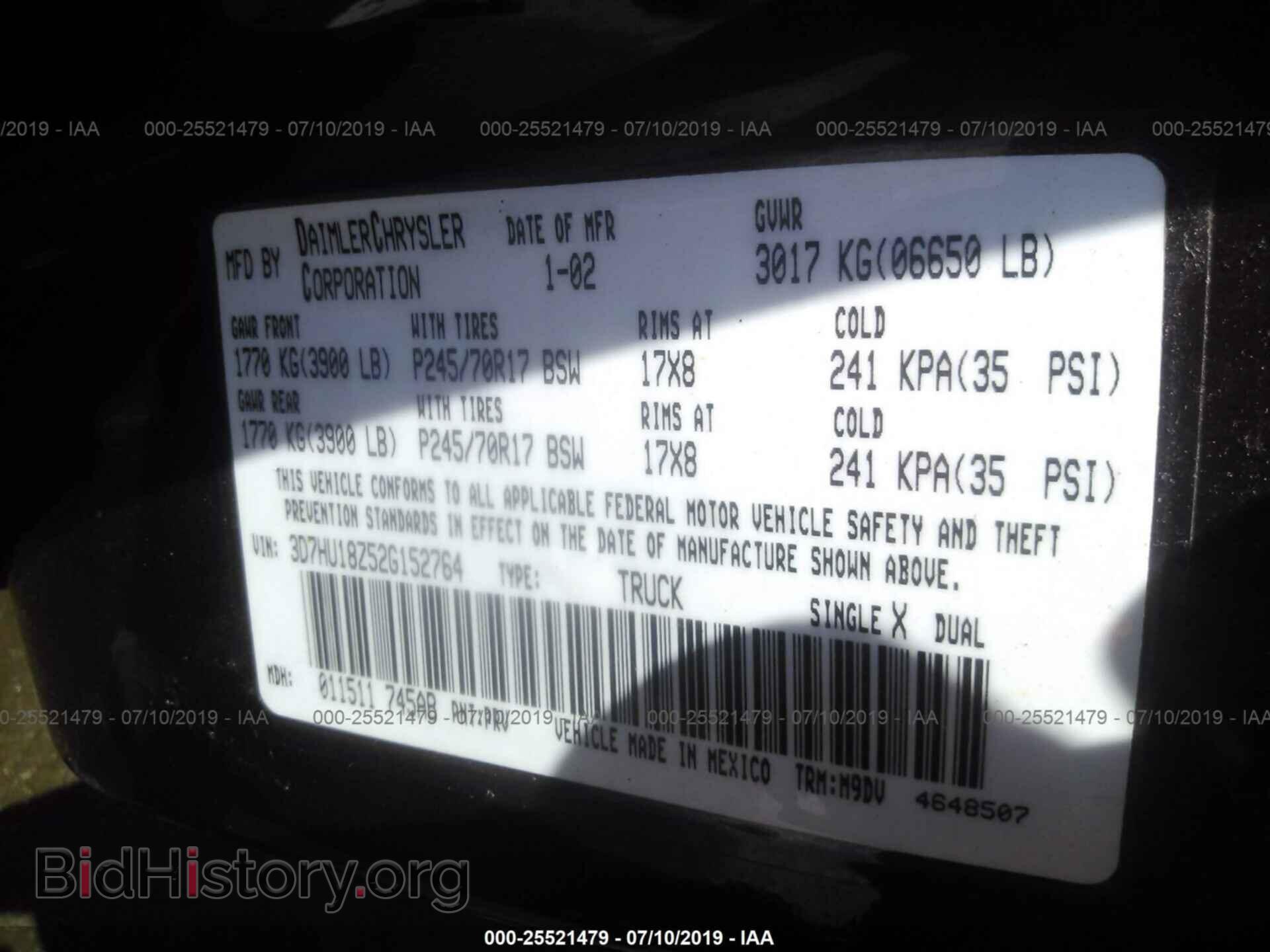 2002 DODGE RAM 1500 - VIN: 3D7HU18Z52G152764 - Photo 9