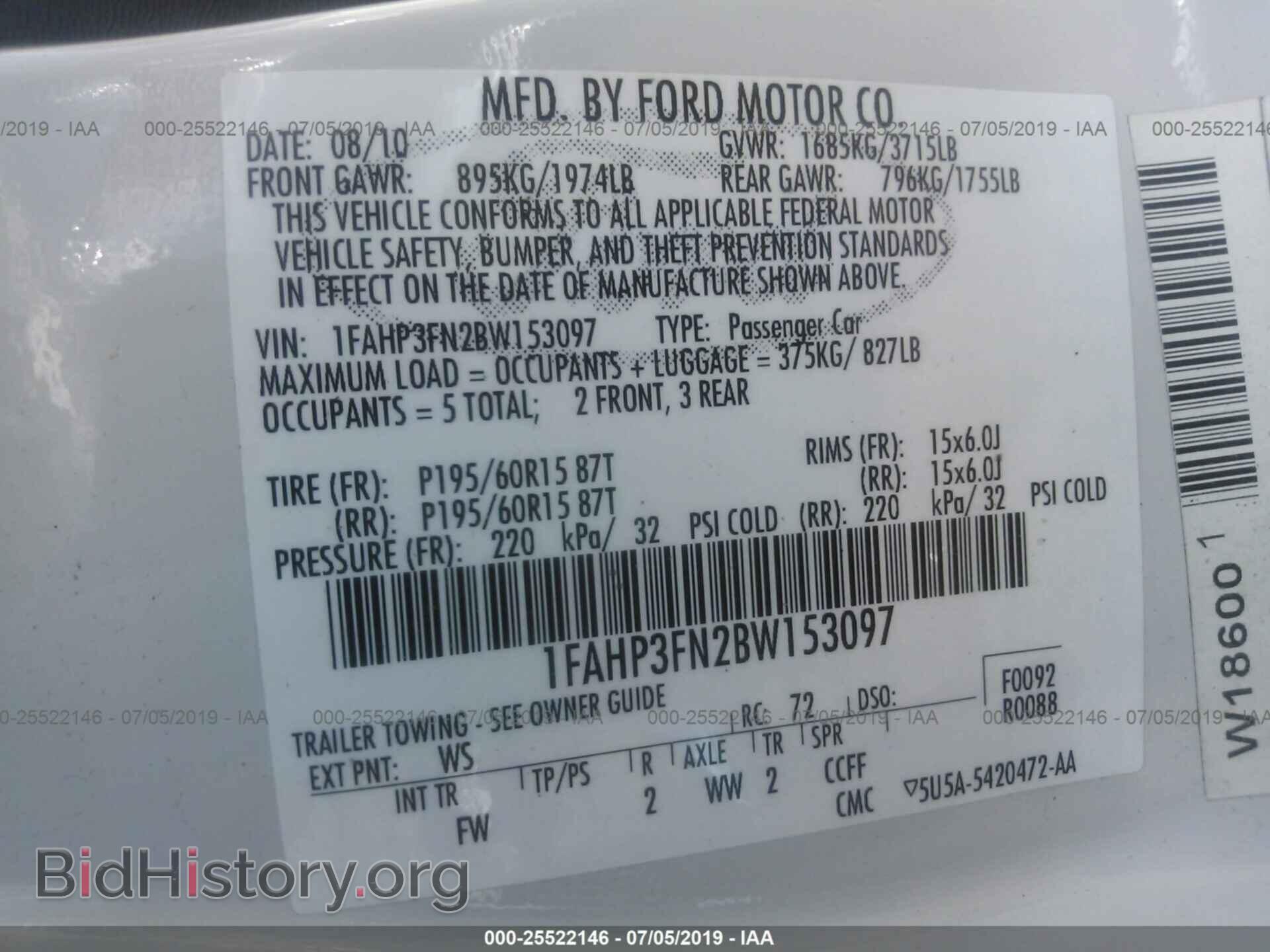 2011 FORD FOCUS - VIN: 1FAHP3FN2BW153097 - Photo 9