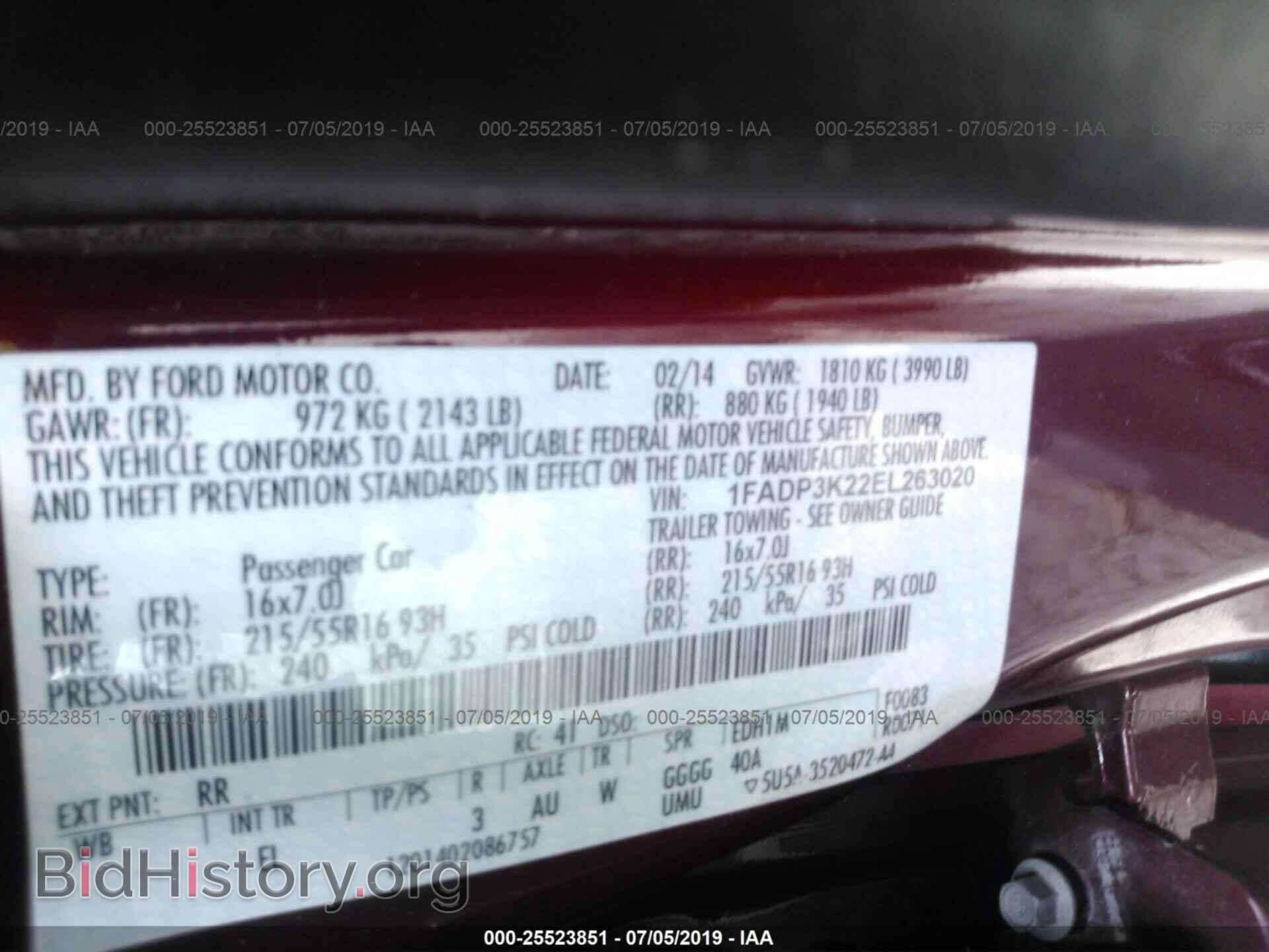 2014 FORD FOCUS - VIN: 1FADP3K22EL263020 - Photo 9