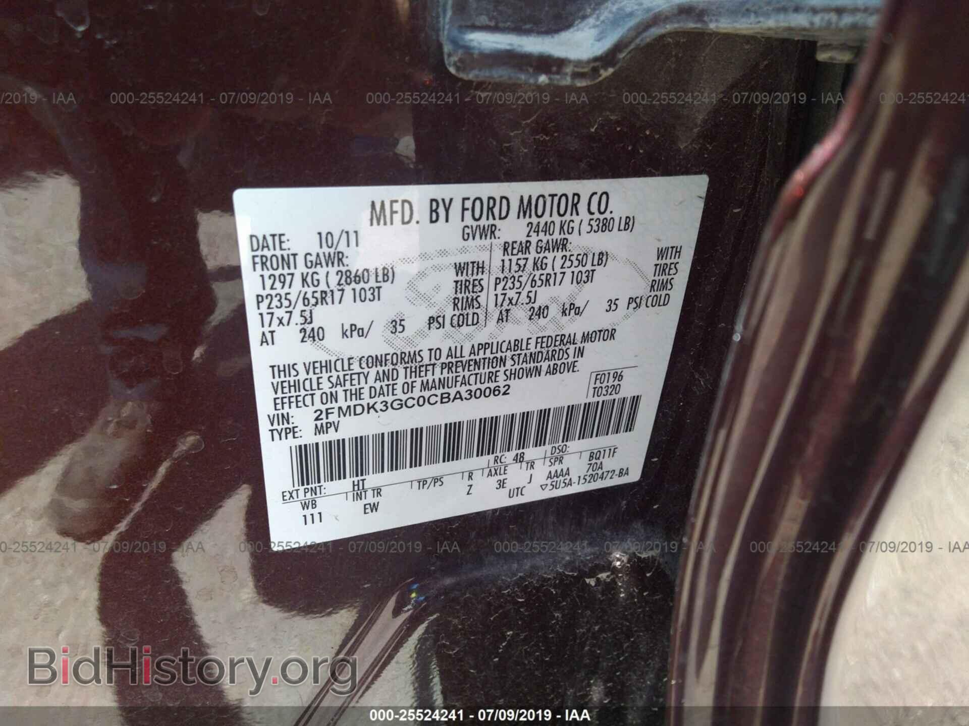 2012 FORD EDGE - VIN: 2FMDK3GC0CBA30062 - Photo 9
