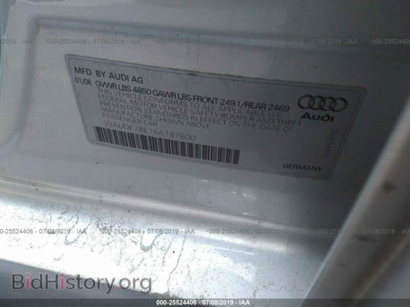 2006 Audi A4 (VIN WAUDF78E16A187600) — фото 9 из 10