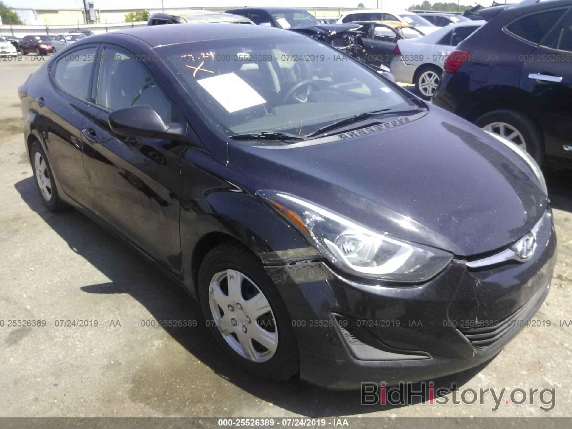 Photo 5NPDH4AE9GH782260 - HYUNDAI ELANTRA 2016