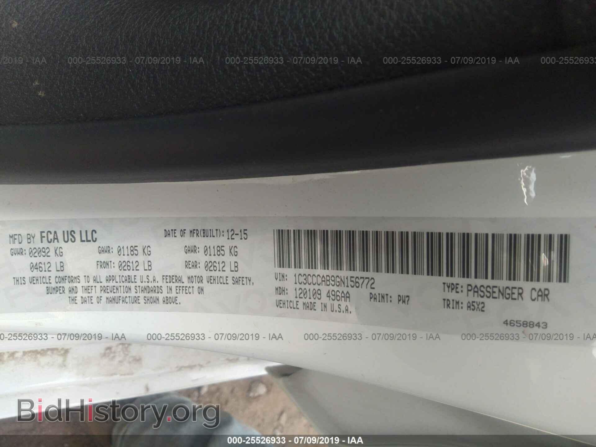 2016 CHRYSLER 200 - VIN: 1C3CCCAB9GN156772 - Photo 9