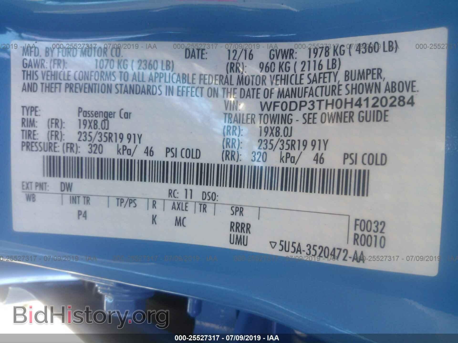 2017 FORD FOCUS - VIN: WF0DP3TH0H4120284 - Photo 9