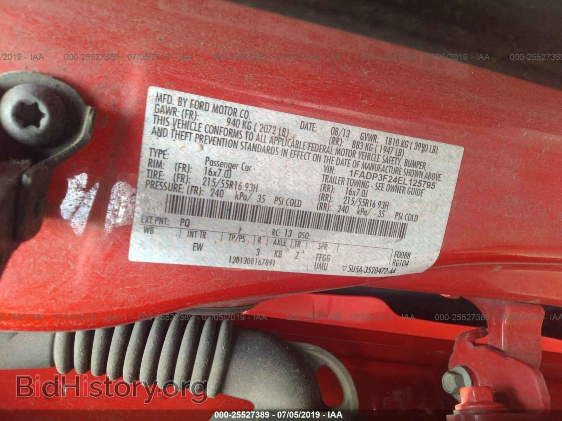 2014 FORD FOCUS - VIN: 1FADP3F24EL125795 - Фото 9