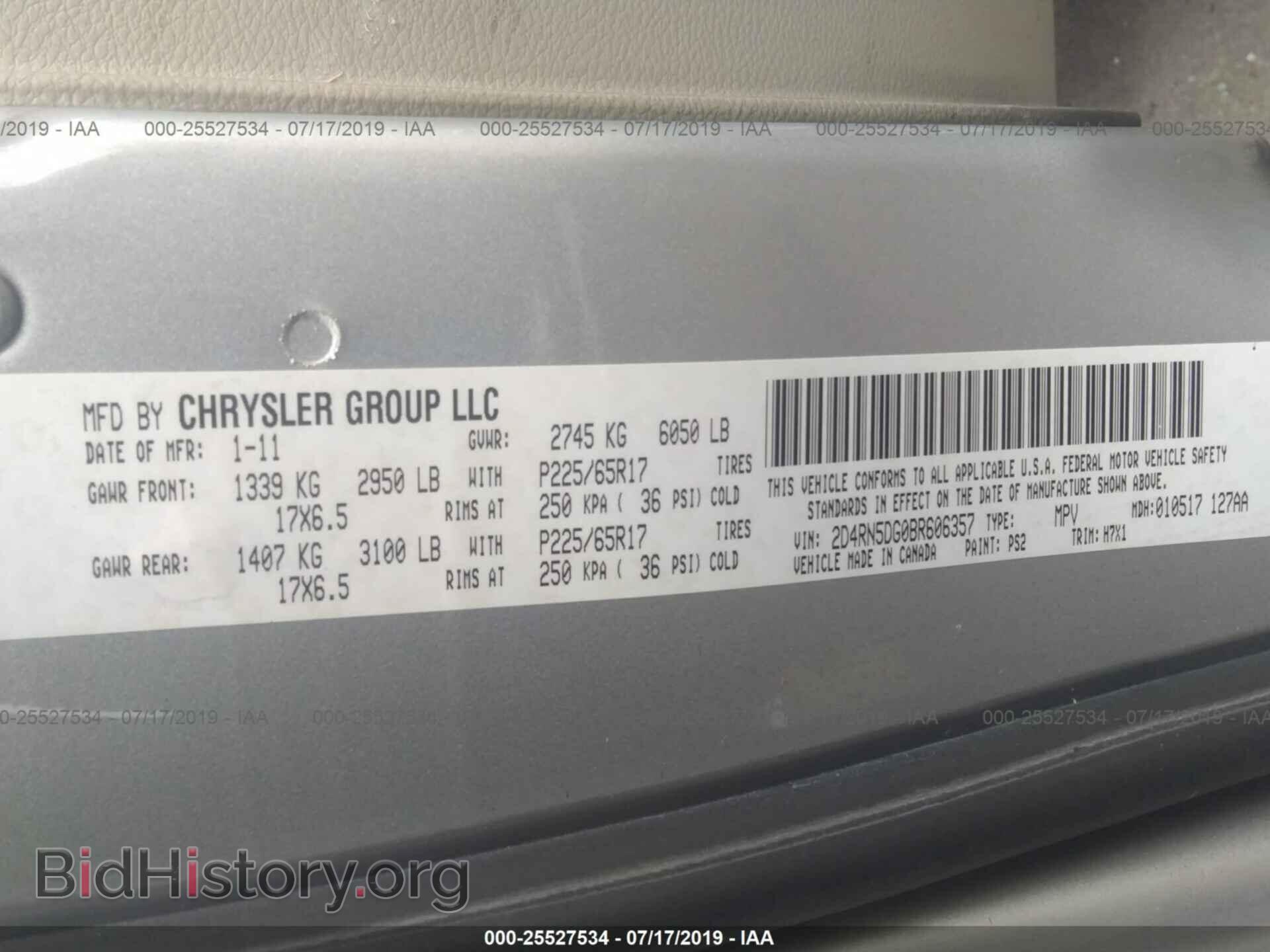 2011 DODGE GRAND CARAVAN - VIN: 2D4RN5DG0BR606357 - Фото 9