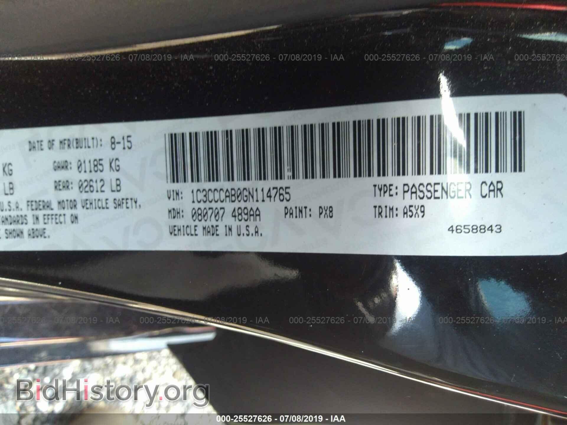2016 CHRYSLER 200 - VIN: 1C3CCCAB0GN114765 - Фото 9