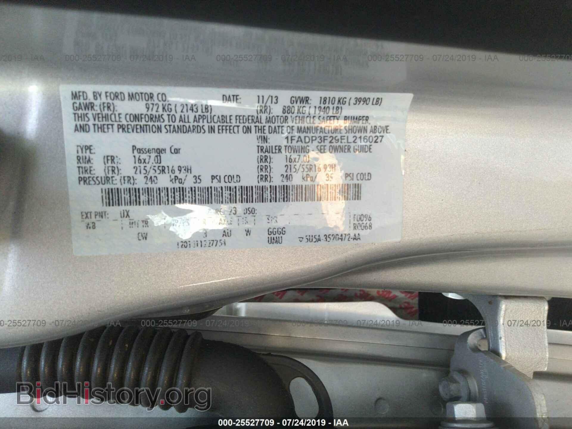 2014 FORD FOCUS - VIN: 1FADP3F29EL216027 - Фото 9