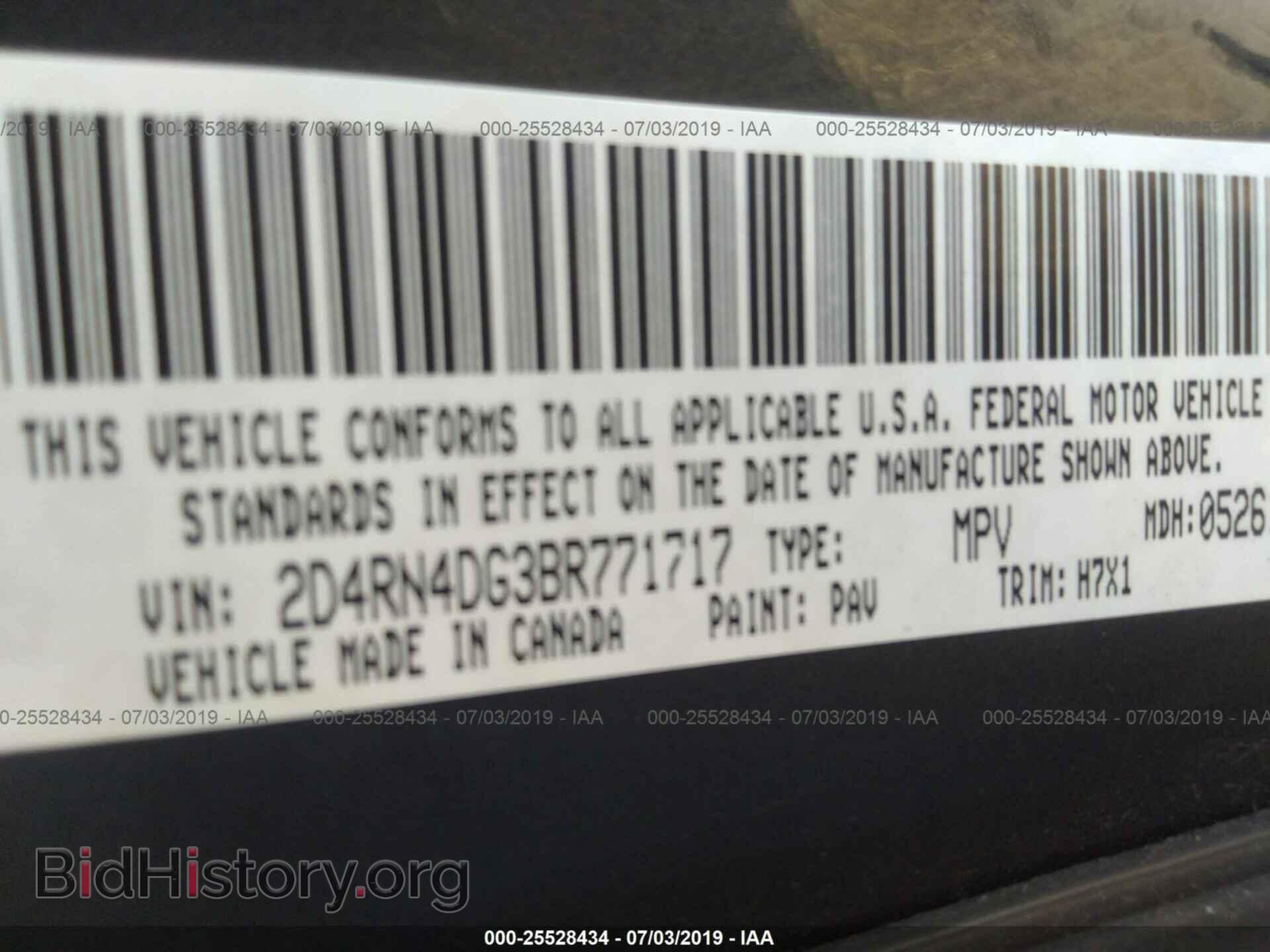 2011 DODGE GRAND CARAVAN - VIN: 2D4RN4DG3BR771717 - Фото 9