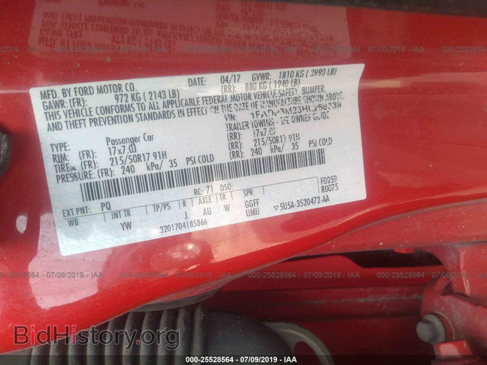 2017 FORD FOCUS - VIN: 1FADP3M23HL268339 - Photo 9