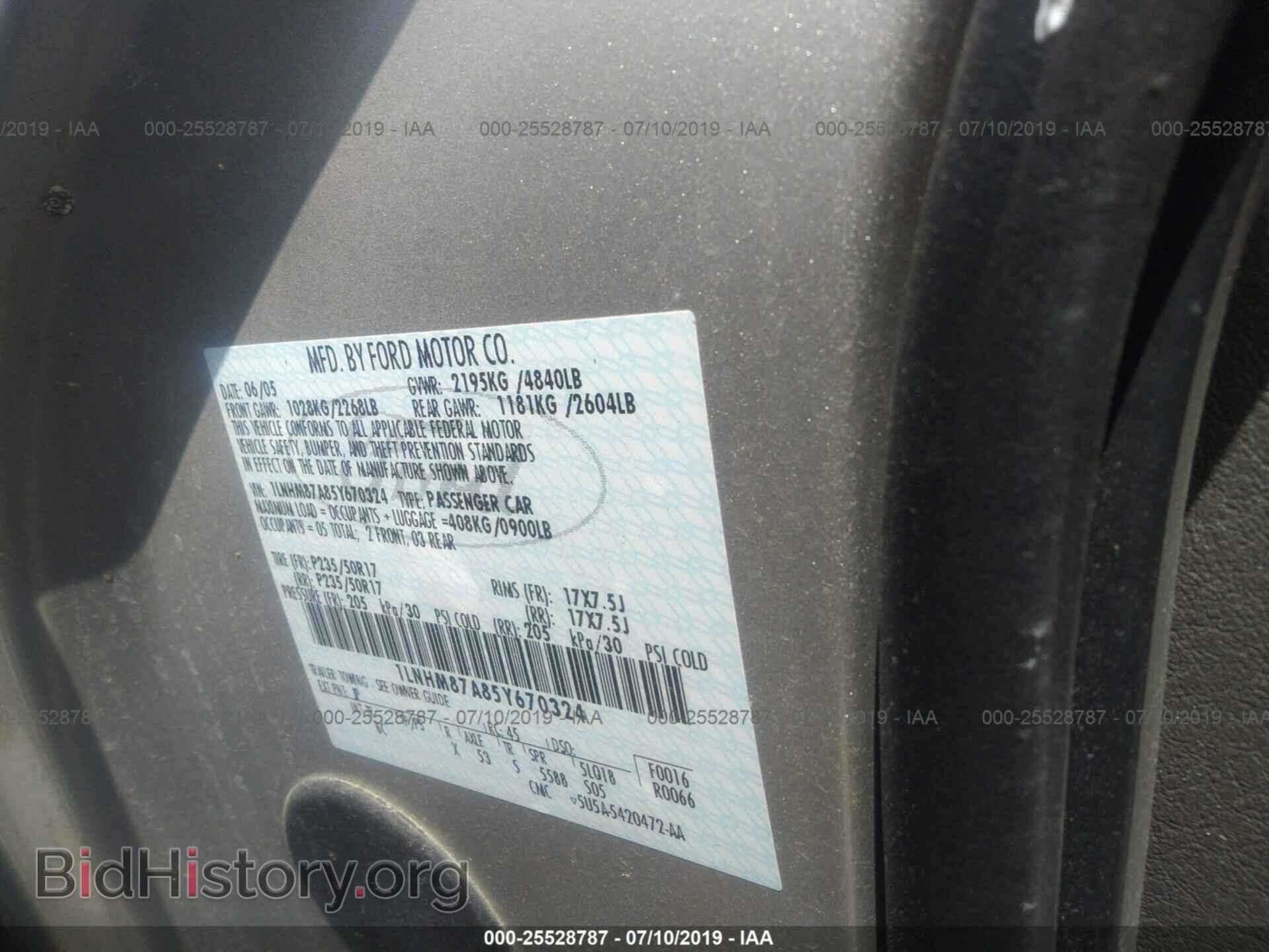 2005 LINCOLN LS - VIN: 1LNHM87A85Y670324 - Фото 9
