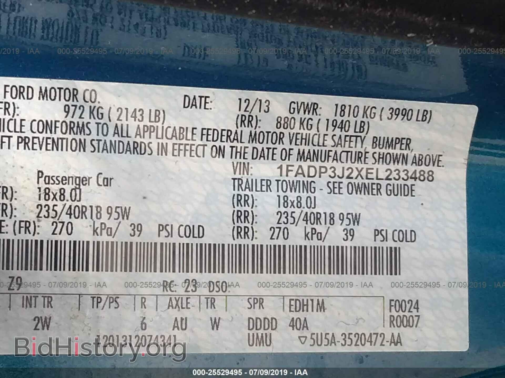 2014 FORD FOCUS - VIN: 1FADP3J2XEL233488 - Фото 9
